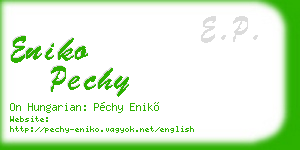 eniko pechy business card