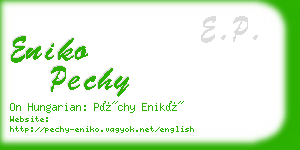 eniko pechy business card